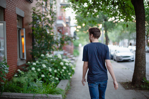 Montreal, Canada, young man, walking