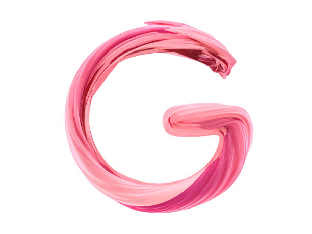 istock Alphabet candy twisted style art and illustration letter G. 3D 1160610789