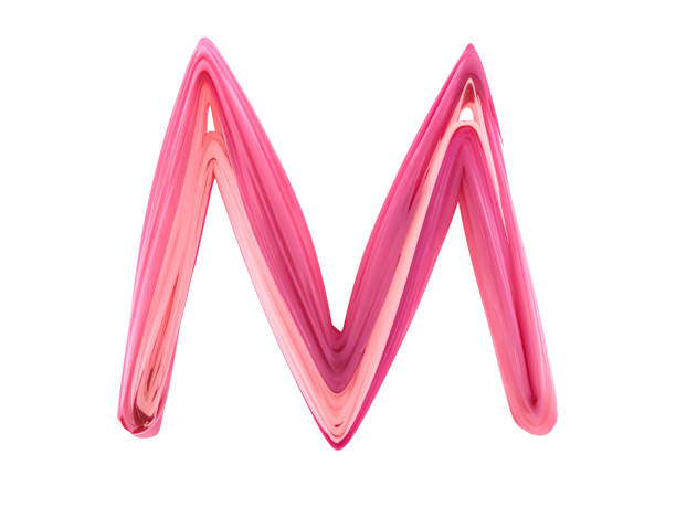 istock Alphabet candy twisted style art and illustration letter M. 3D 1160610795