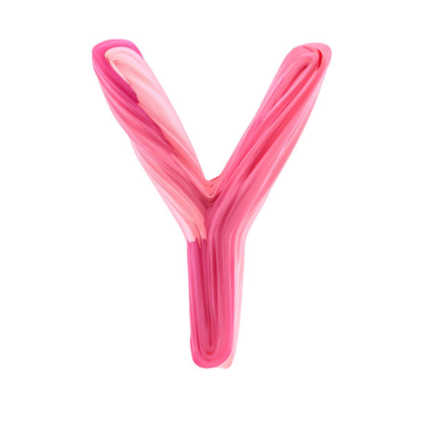 istock Alphabet candy twisted style art and illustration letter Y. 3D 1160610812