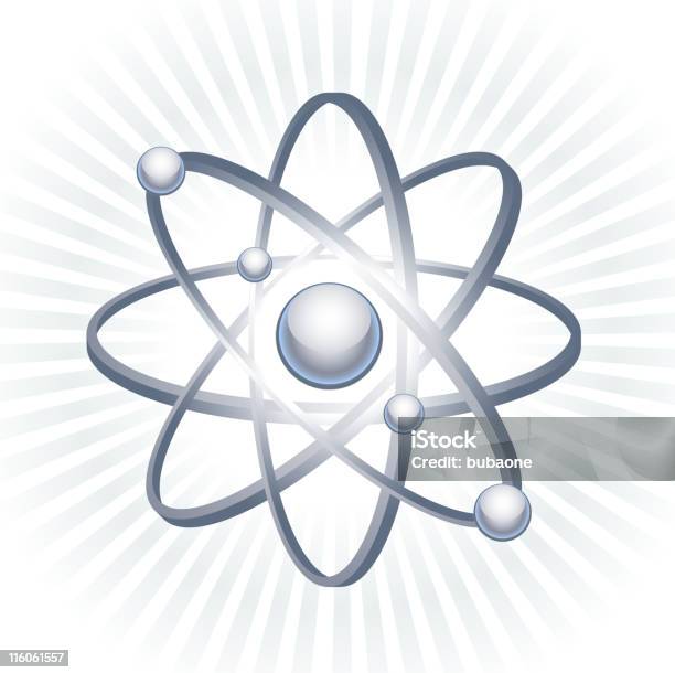 Atom Elemento Metallico Vettoriale Royaltyfree Sfondo Con Effetto Luce - Immagini vettoriali stock e altre immagini di Atomo