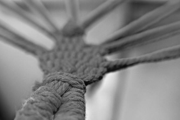 Tangled ball of black wool