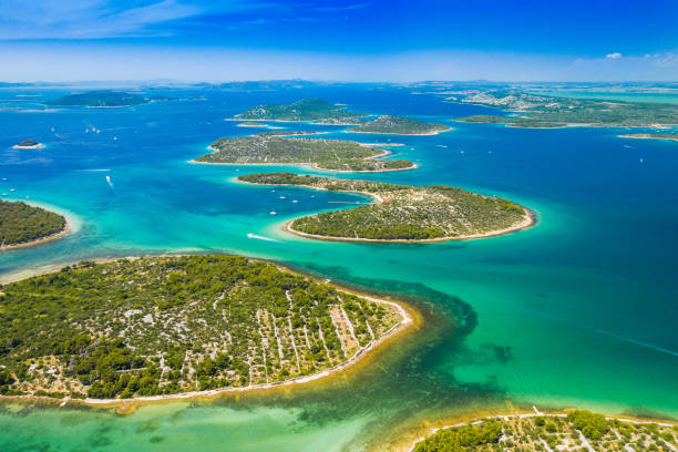 istock Croatian coast, emerald and turquoise blue sea 1160617203