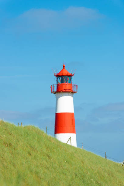 istock Lighthouse red white on dune. Sylt island – North Germany. 1160618900