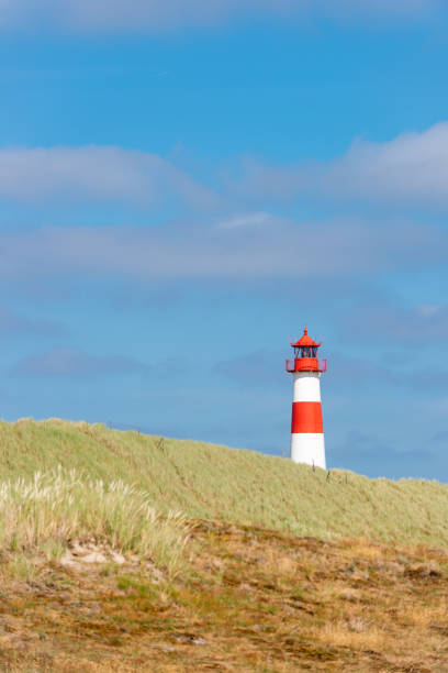 istock Lighthouse red white on dune. Sylt island – North Germany. 1160618985