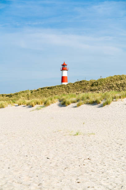 istock Lighthouse red white on dune. Sylt island – North Germany. 1160619964
