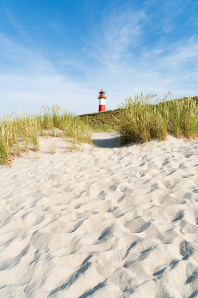 istock Lighthouse red white on dune. Sylt island – North Germany. 1160620153