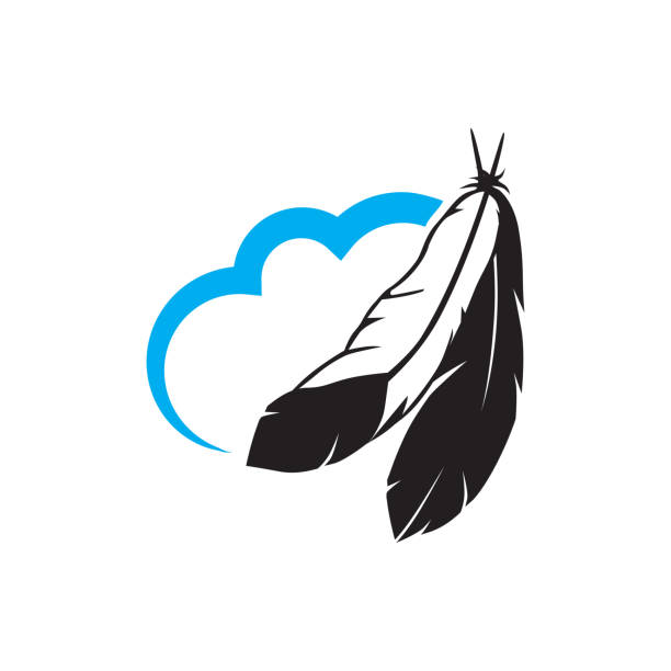 illustrations, cliparts, dessins animés et icônes de nuage et plumes - eagle feather