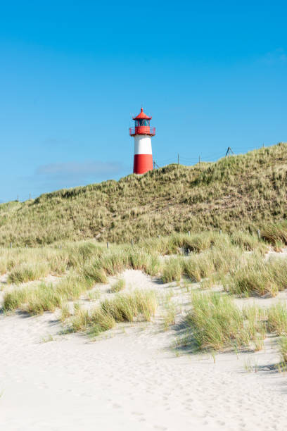 istock Lighthouse red white on dune. Sylt island – North Germany. 1160625116
