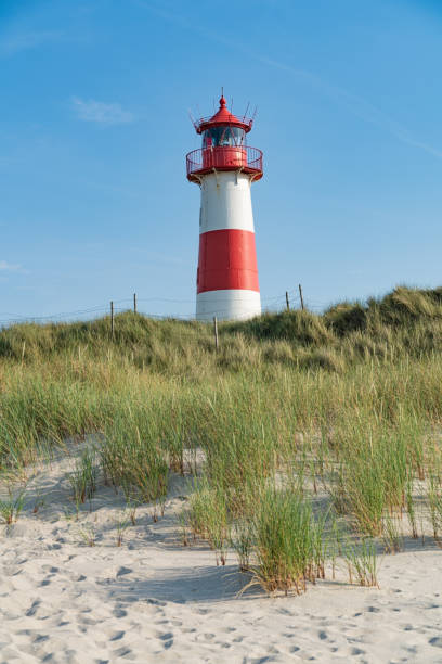 istock Lighthouse red white on dune. Sylt island – North Germany. 1160625117
