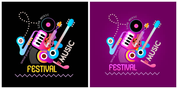 Festiwal Muzyczny Banner Designs – artystyczna grafika wektorowa