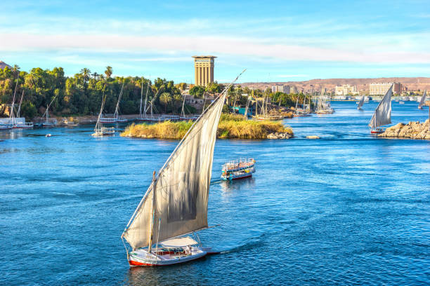 istock Sunset over Nile in Aswan 1160627441