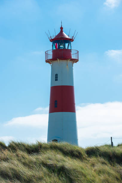 istock Lighthouse red white on dune. Sylt island – North Germany. 1160627461