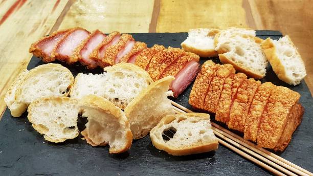 Tapa of Torrezno in slices