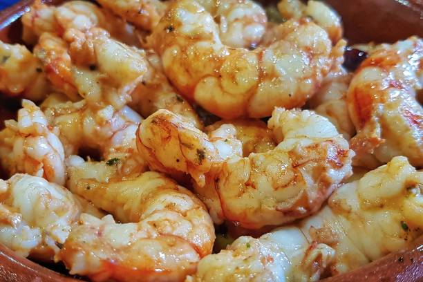 istock Fried shrimps with garlic and olive oil 1160627789