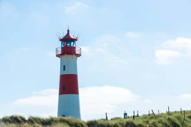 istock Lighthouse red white on dune. Sylt island – North Germany. 1160628058