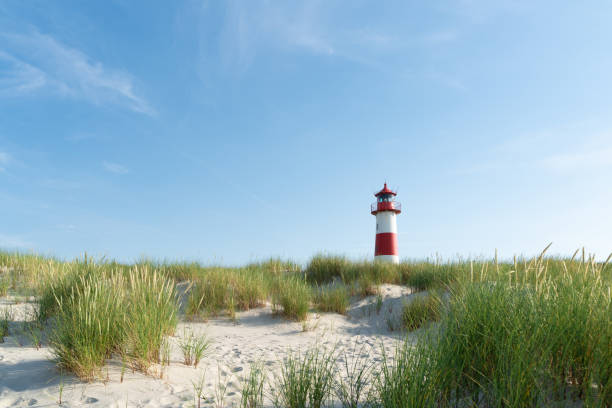 istock Lighthouse red white on dune. Sylt island – North Germany. 1160628712