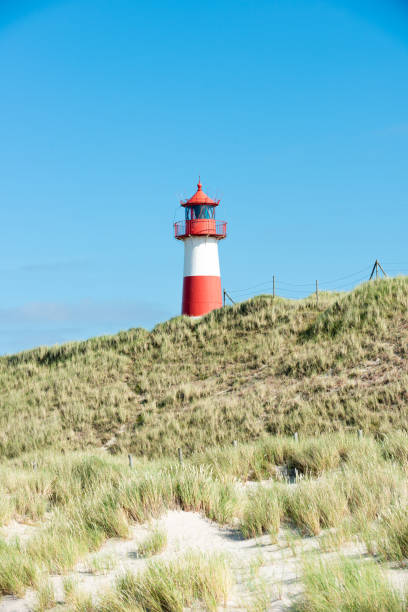 istock Lighthouse red white on dune. Sylt island – North Germany. 1160628775