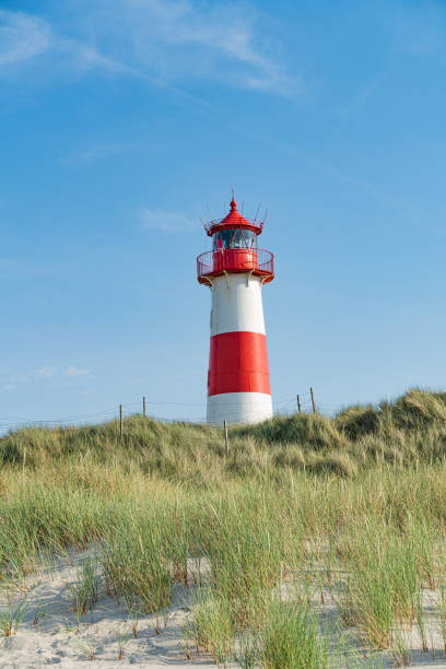 istock Lighthouse red white on dune. Sylt island – North Germany. 1160628907