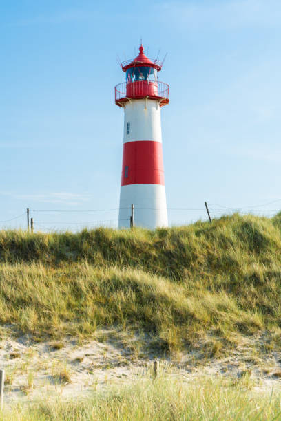 istock Lighthouse red white on dune. Sylt island – North Germany. 1160628959
