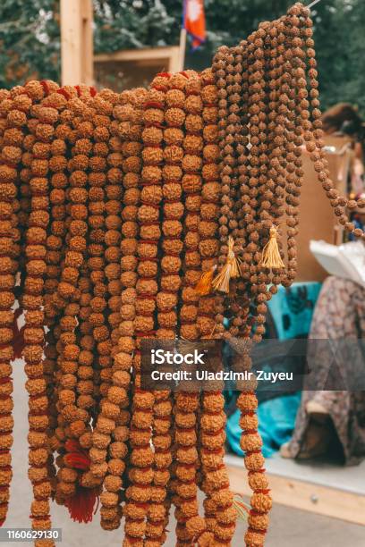 Rudraksha Beads And Rosary Hindu Sacred Attribute For Prayers Rudraksha Is  Used In Necklaces And Jewelry Stock Photo - Download Image Now - iStock