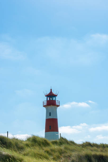 istock Lighthouse red white on dune. Sylt island – North Germany. 1160629214