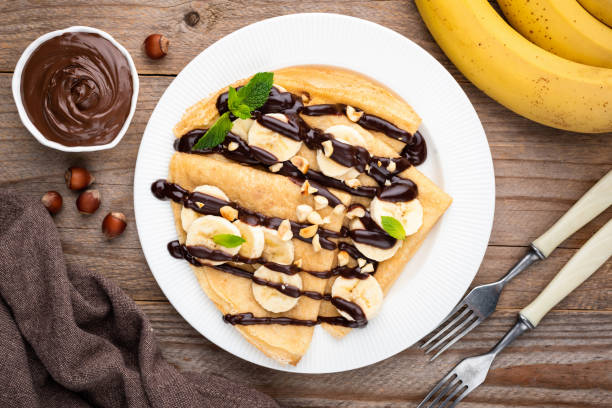 istock Crepes with banana and chocolate 1160631038