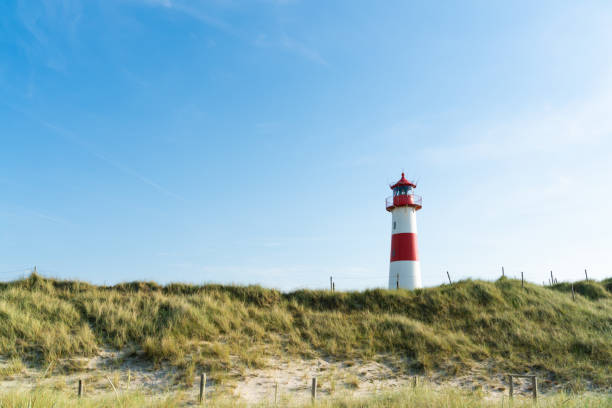istock Lighthouse red white on dune. Sylt island – North Germany. 1160631759