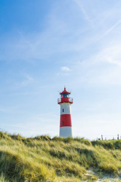 istock Lighthouse red white on dune. Sylt island – North Germany. 1160631800