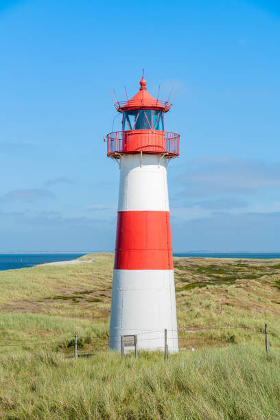 istock Lighthouse red white on dune. Sylt island – North Germany. 1160634975