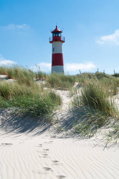 istock Lighthouse red white on dune. Sylt island – North Germany. 1160635271
