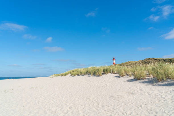 istock Lighthouse red white on dune. Sylt island – North Germany. 1160636151
