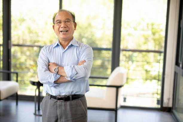 istock Senior Asian man posing for a photo 1160636178