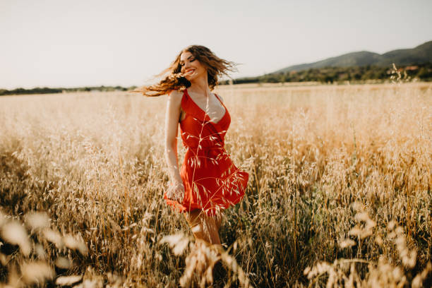 istock Sexy sensual lady in the wheat field 1160636230