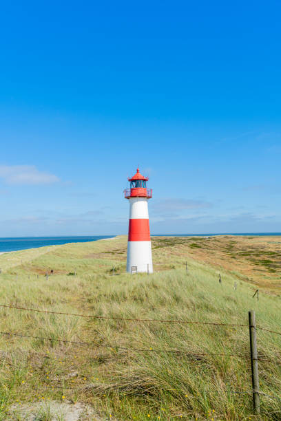 istock Lighthouse red white on dune. Sylt island – North Germany. 1160636396