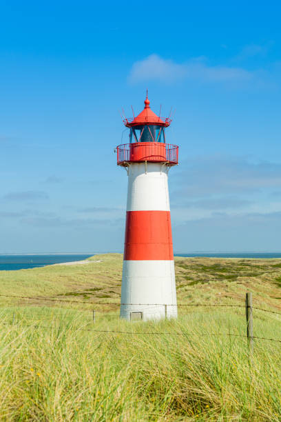 istock Lighthouse red white on dune. Sylt island – North Germany. 1160636539