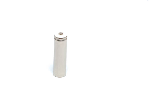 istock Close up grey AA batteries over white background with clipping path 1160636670