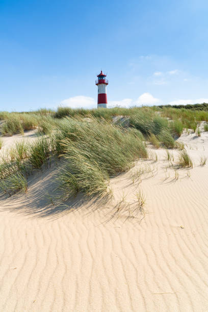 istock Lighthouse red white on dune. Sylt island – North Germany. 1160636882