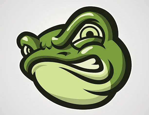Vector illustration of Angry Frog Mascot
