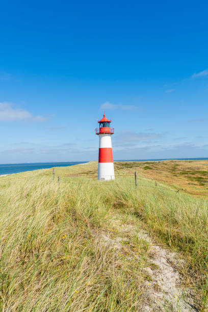 istock Lighthouse red white on dune. Sylt island – North Germany. 1160637576