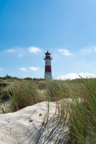 istock Lighthouse red white on dune. Sylt island – North Germany. 1160637620