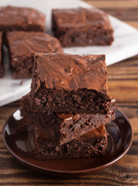 istock Stack of Homemade Double Chocolate Brownies 1160637893