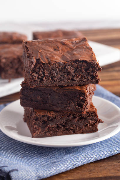 istock Stack of Homemade Double Chocolate Brownies 1160637956
