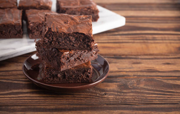 istock Stack of Homemade Double Chocolate Brownies 1160637957