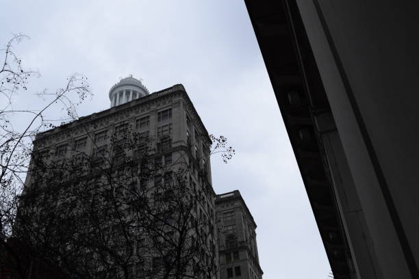 Hibernia Tower Against Cloudy Sky