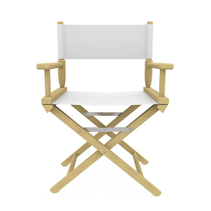 Movie Director Chair isolated on white background. 3D render