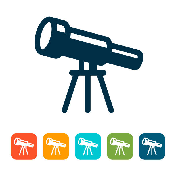 Telescope Icon. Astronomy Concept vector art illustration