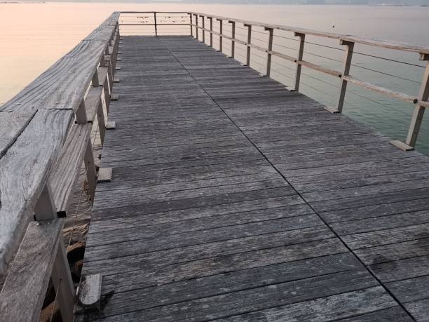 istock Old wooden footbridge 1160641757