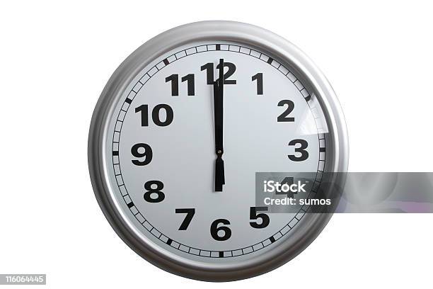 Twelve Oclock Stock Photo - Download Image Now - 12 O'Clock, Beat The Clock, Clipping Path