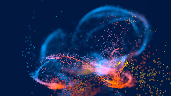 Abstract background of little swirl of particles